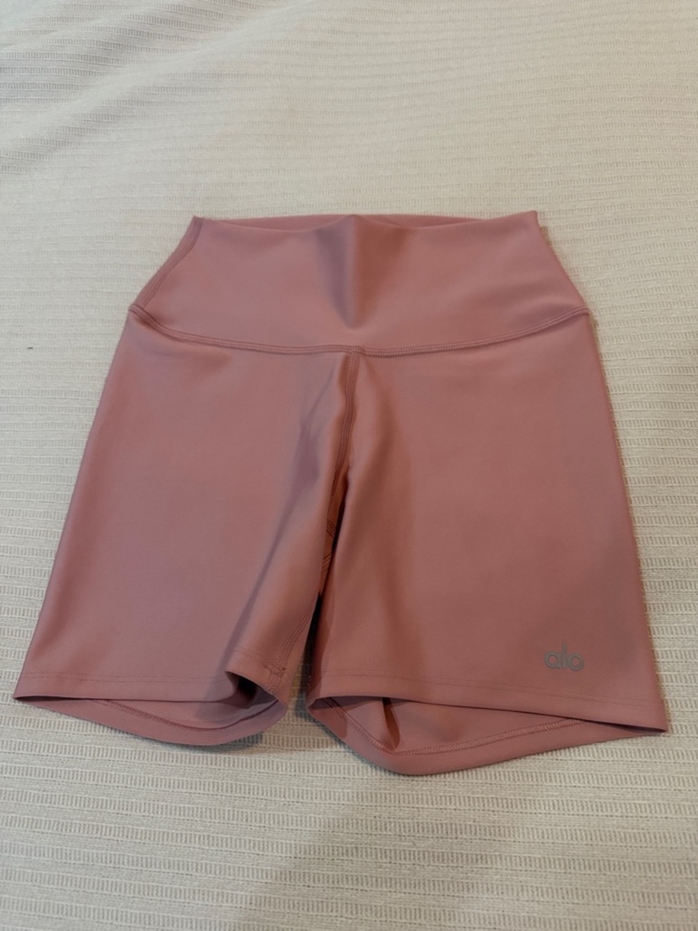 ALO Yoga High-Rise Rose Dust Bike Shorts